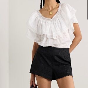 Doen Arbre Eyelet Shorts - black